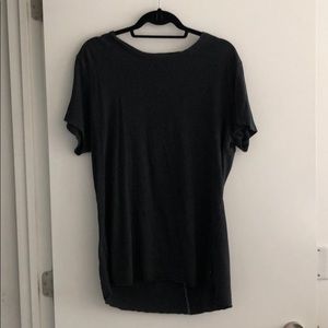 Long length black tshirt
